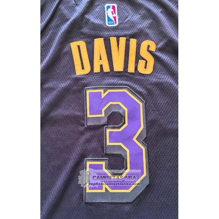 Camiseta Los Angeles Lakers Anthony Davis NO 3 Ciudad 2024-25 Violeta